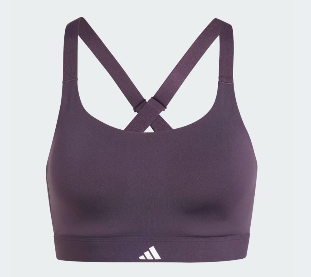 Adidas Women's Plus Size Black Purple Luxe High-Support Sports Bra 3X E-G New